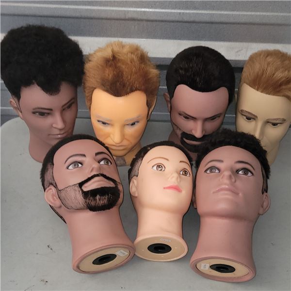 Lot of 5 Mannequin Heads - Photo Prop, Hallowe'en Prop, Target Practice