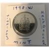 Image 1 : 1998 W Canadian Half Dollar Mint / Proof from Winnipeg