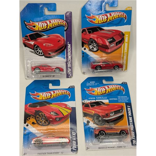 HOT Wheels Red x 4