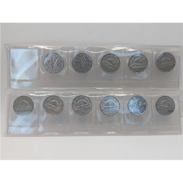 1944 - 1954 Cdn Nickles