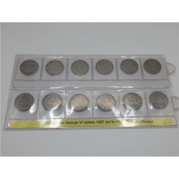 1937 - 1942 Cdn Nickles