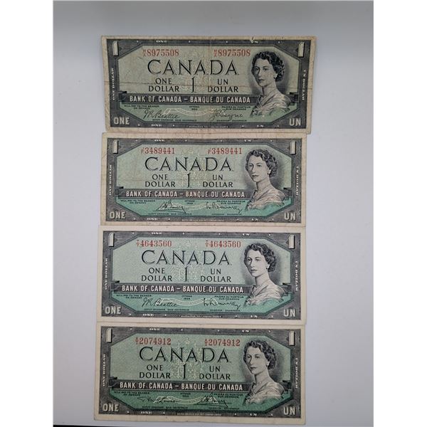 4 x Cdn One Dollar