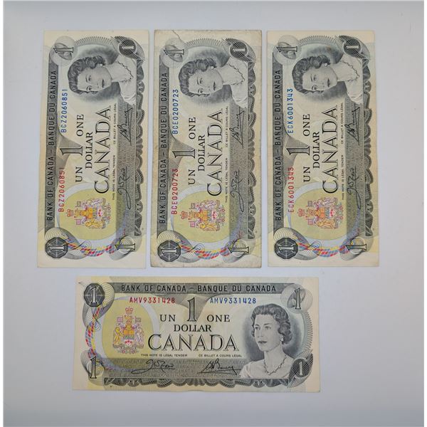 4 x Cdn One Dollar