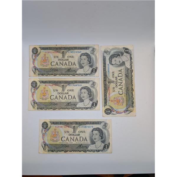 4 x Cdn One Dollar