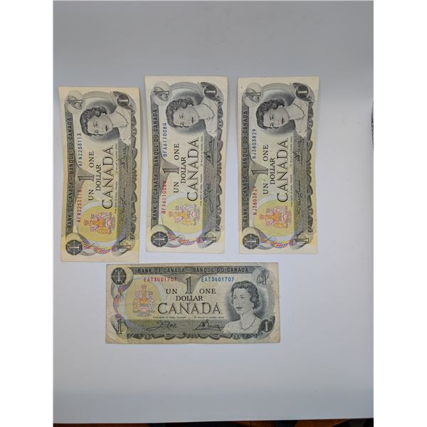 4 x Cdn 1 Dollar