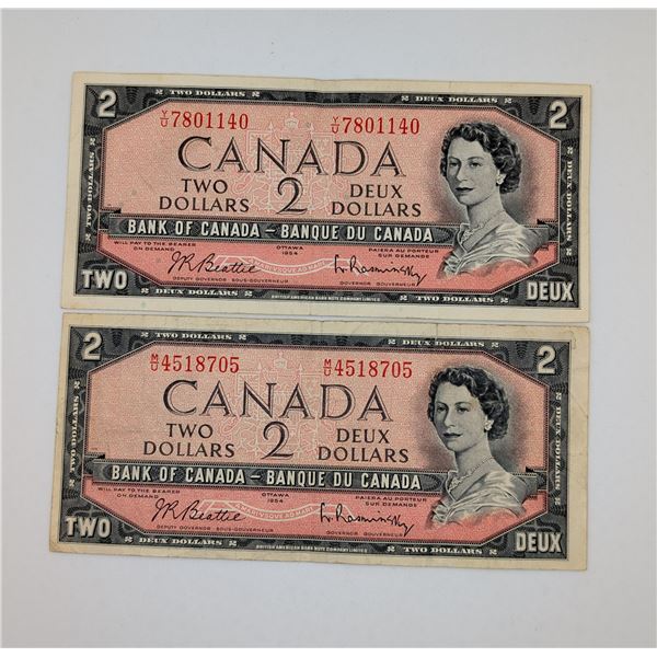 2 x Cdn 2 Dollar