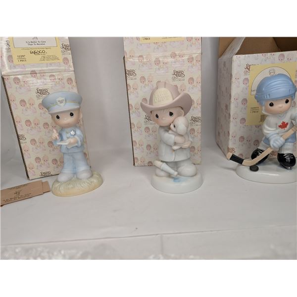 Precious Moments x 3 Police Fire and Hockey Player