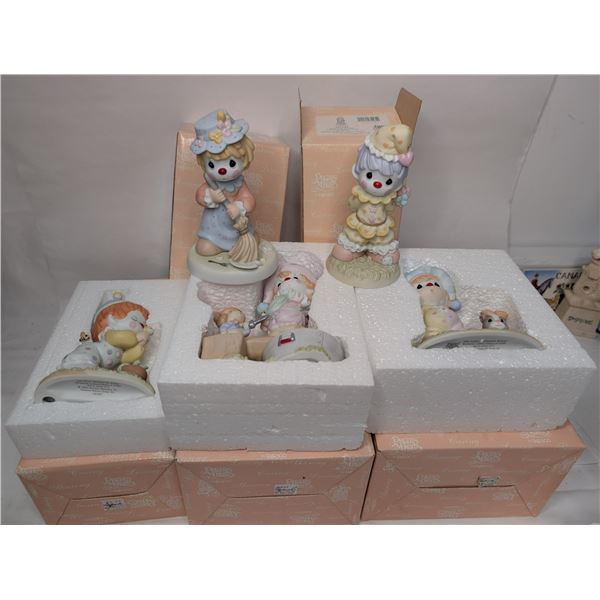 Precious Moments Clowns x 5