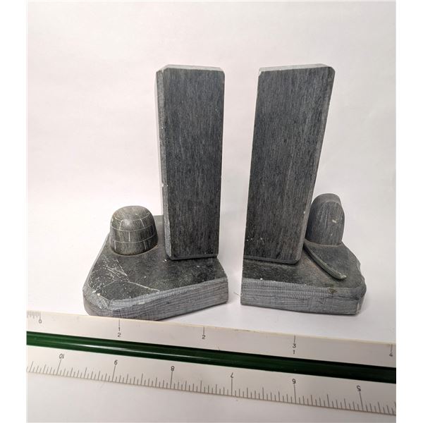 Signed Soapstone Bookends