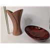 Image 1 : Red Wing Vase and Canadian Ceramic Dish
