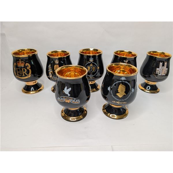 Set of Seven Commemorative Cups