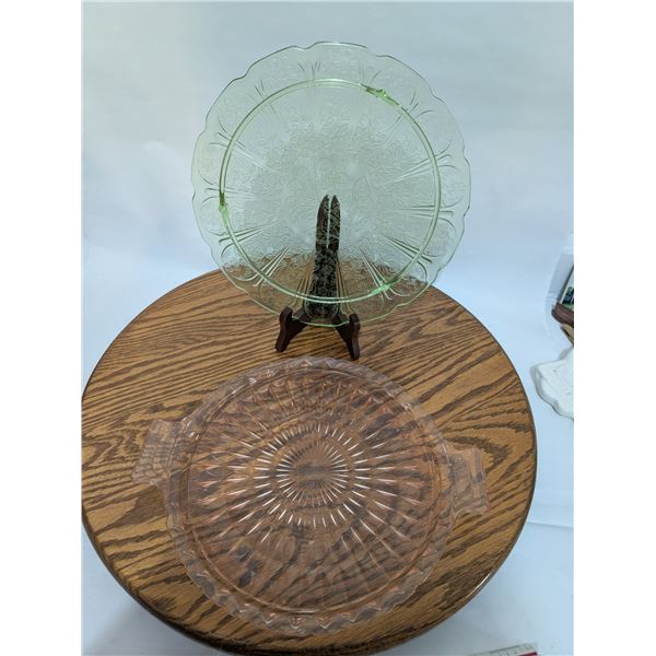 Tho Depression Platters - One Uranium and Glows in Black Light