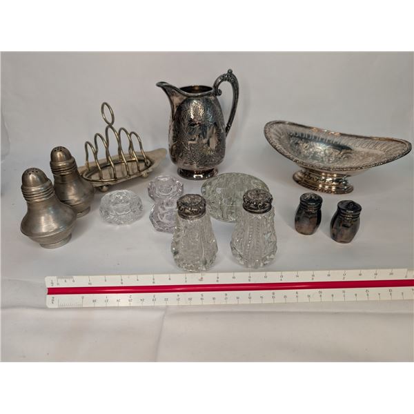 Silver Plate and Crystal