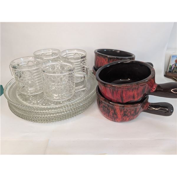 Snack Plate Set / Canadian Soup Bowls