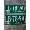 Image 1 : Alberta Licence Plate Pair