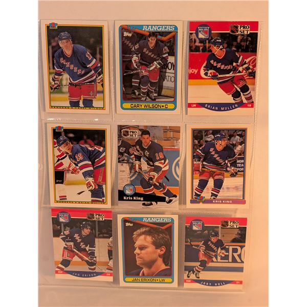 NY Rangers Mullen King Evixon Hull