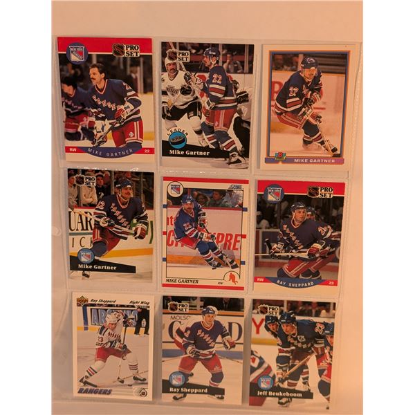 NY Rangers Gartner Sheppard Beukeboom