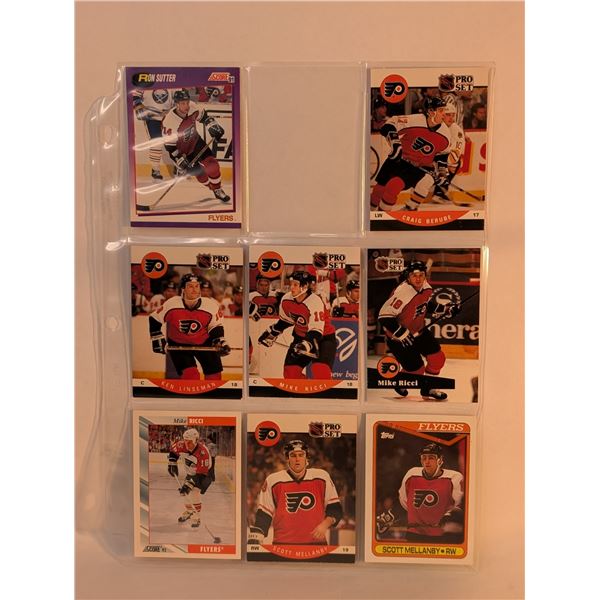 Philly Flyers Beruse Linseman Ricci Mellanby