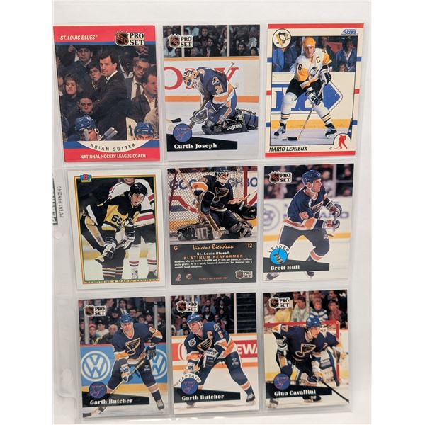 St. Louis Blues Brian Sutter Coach Hull Butcher Joseph Lemieux