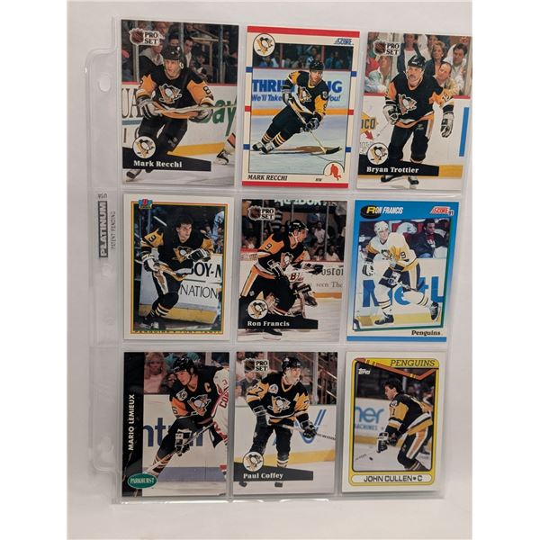 Penguins Lemieux Jagr Brown Hrdina Coffey