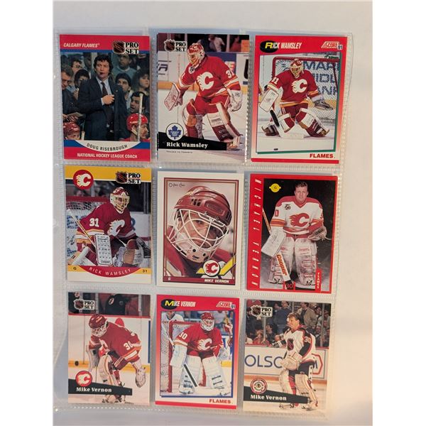 Calgary Flames Coach Doug Risebrough Wamsley Vernon