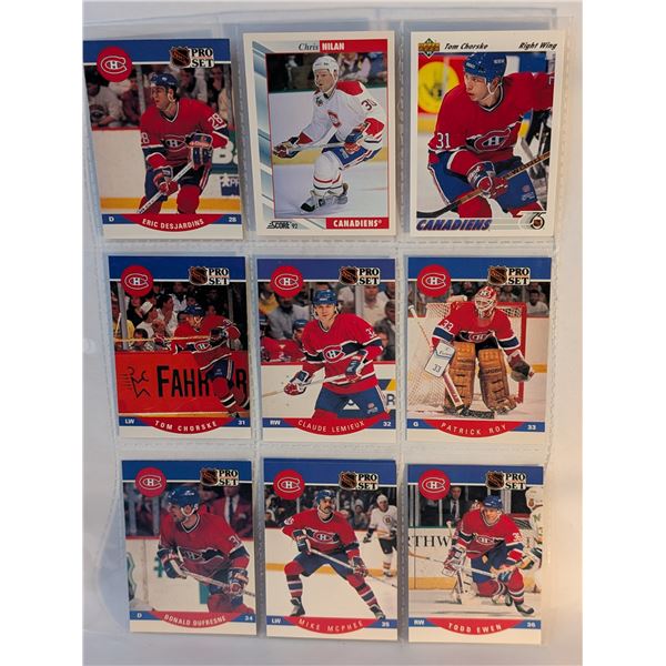 Canadiens Desjardins Chorske Lemieux Roy