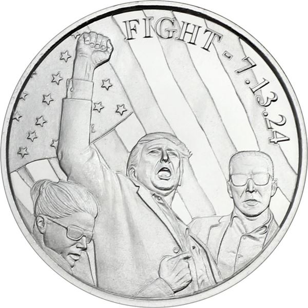 Donald Trump Fight 1oz .999 Fine Silver Coin