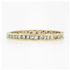 Image 5 : Vintage 18k Gold 0.85 ctw Channel Princess Cut Diamond Eternity Wedding Band Rin