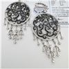 Image 1 : 3.57 ctw Diamond 18K White Gold Dangle Earrings