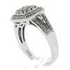 Image 1 : Solid 10k White Gold 0.50 ctw Pave Set Round Cut Diamond Milgrain Detailed Ring