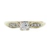 Image 5 : Antique Gold & Palladium Old European Cut Diamond Solitaire Engagement Ring
