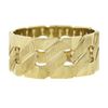 Image 3 : Men's 14K Yellow Gold 10mm Open Curb Link Polished & Brushed Finish Band Ring