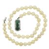Image 4 : Vintage 17.5" Cultured Pearl Strand Necklace w/ 18k Gold Emerald & Diamond Clasp