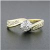 Image 2 : Vintage 14k TT Gold 0.74 ctw Old European Prong Diamond Solitaire Engagement Rin