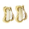 Image 4 : Solid 18K Yellow Gold 19.1x15.7mm White Open Coral Button Clip On Earrings