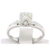 Image 1 : Vintage 14k White Gold 0.18 ctw Round Diamond Illusion Set Solitaire Ring
