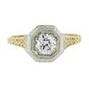 Image 4 : Antique 14k TT Gold .40 ctw Old European Cut Diamond Solitaire Engagement Ring