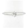Image 2 : Classic Tiffany & Co. Platinum 0.27 ctw Round Diamond Solitaire Engagement Ring