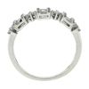 Image 2 : 18k White Gold 0.70 ctw Baguette & Round Brilliant Cut Diamond Stackable Band Ri