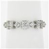 Image 9 : 18k White Gold 0.70 ctw Baguette & Round Brilliant Cut Diamond Stackable Band Ri