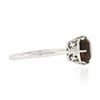 Image 5 : NEW 14k White Gold 2.5 ctw Cushion Rhodolite Garnet Prong Open Work Solitaire Ri