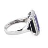 Image 3 : 4.57 ctw Tanzanite and 0.77 ctw Diamond 18K White Gold Ring