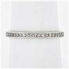 Image 4 : Antique Solid Platinum .50 ctw Channel Old Diamond Eternity Stackable Band Ring