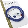 Image 1 : GIA Rondelle Beads Tanzanite Graduated Strand Necklace w/ 14k Gold Chain & Clasp