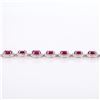 Image 3 : 13.96 ctw BURMESE Ruby and 2.63 ctw Diamond Platinum Bracelet (GIA CERTIFIED)