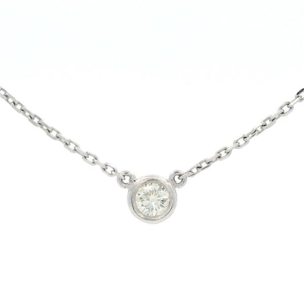 14kt WG Solitare Necklace 0.24 cts.