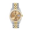 Image 2 : Rolex Mens Two Tone Sapphire Quickset Champagne Diamond Dial Datejust With Rolex