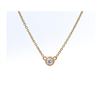 Image 1 : 14k YG Solitare Necklace 0.15 cts.