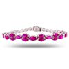 Image 1 : 10.05 ctw BURMESE Ruby and 1.91 ctw Diamond Platinum Bracelet (GIA CERTIFIED)