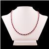 Image 1 : 16.16 ctw BURMESE Ruby and 6.69 ctw Diamond Platinum Necklace (GIA CERTIFIED)